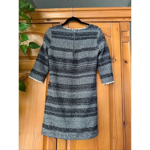 ZARA Basic Gray Textured Cotton Blend Dress, Made in Spain (Size S) - Picture 7 of 13